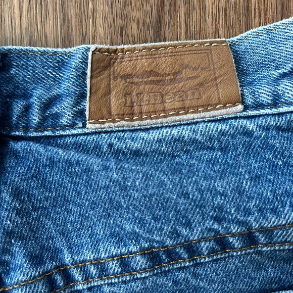 VINTAGE LL BEAN 90s Flannel Lined High Rise Winter Jeans Workwear Utility Sz 4P - Picture 14 of 16